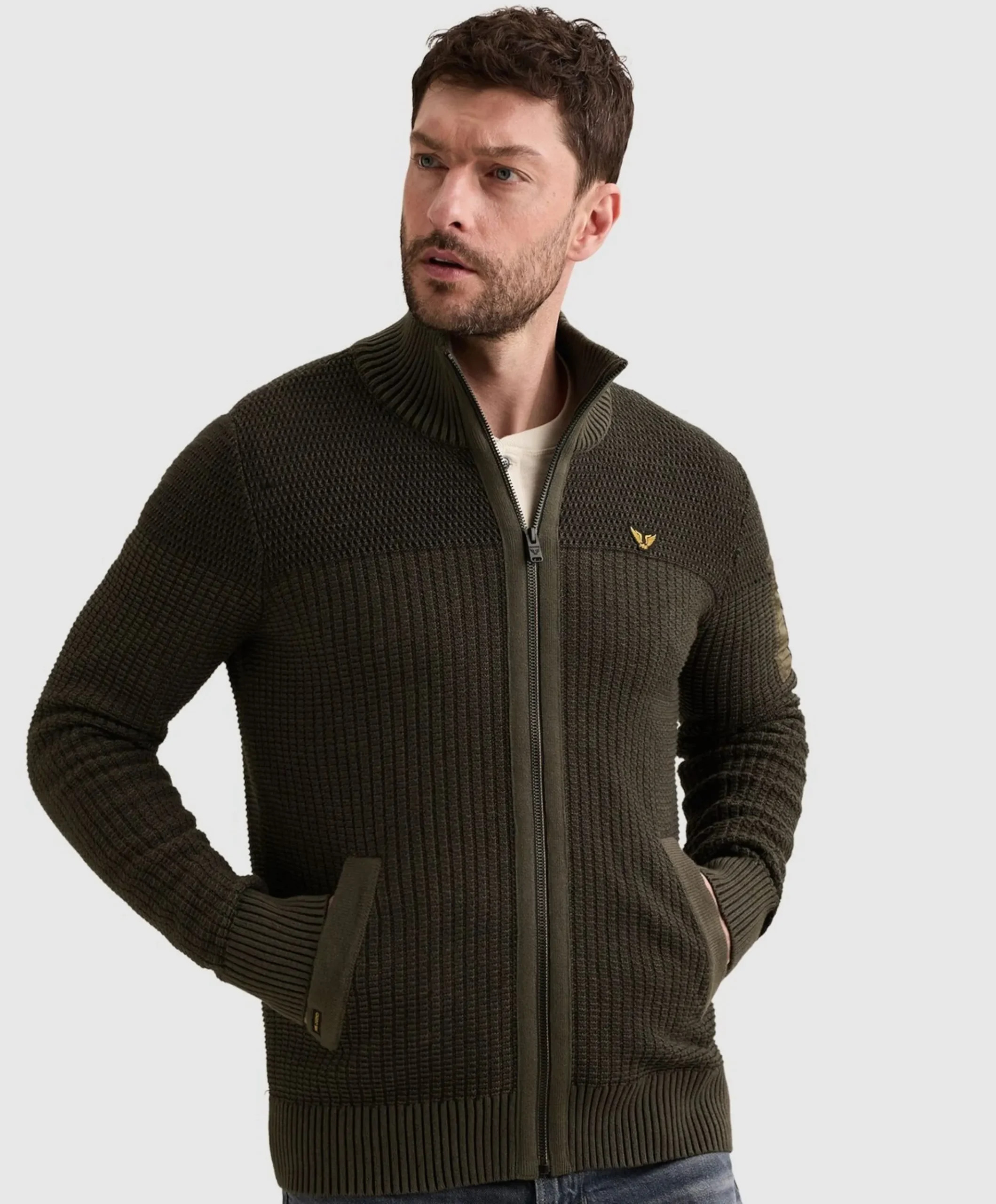 Heren vest grijs