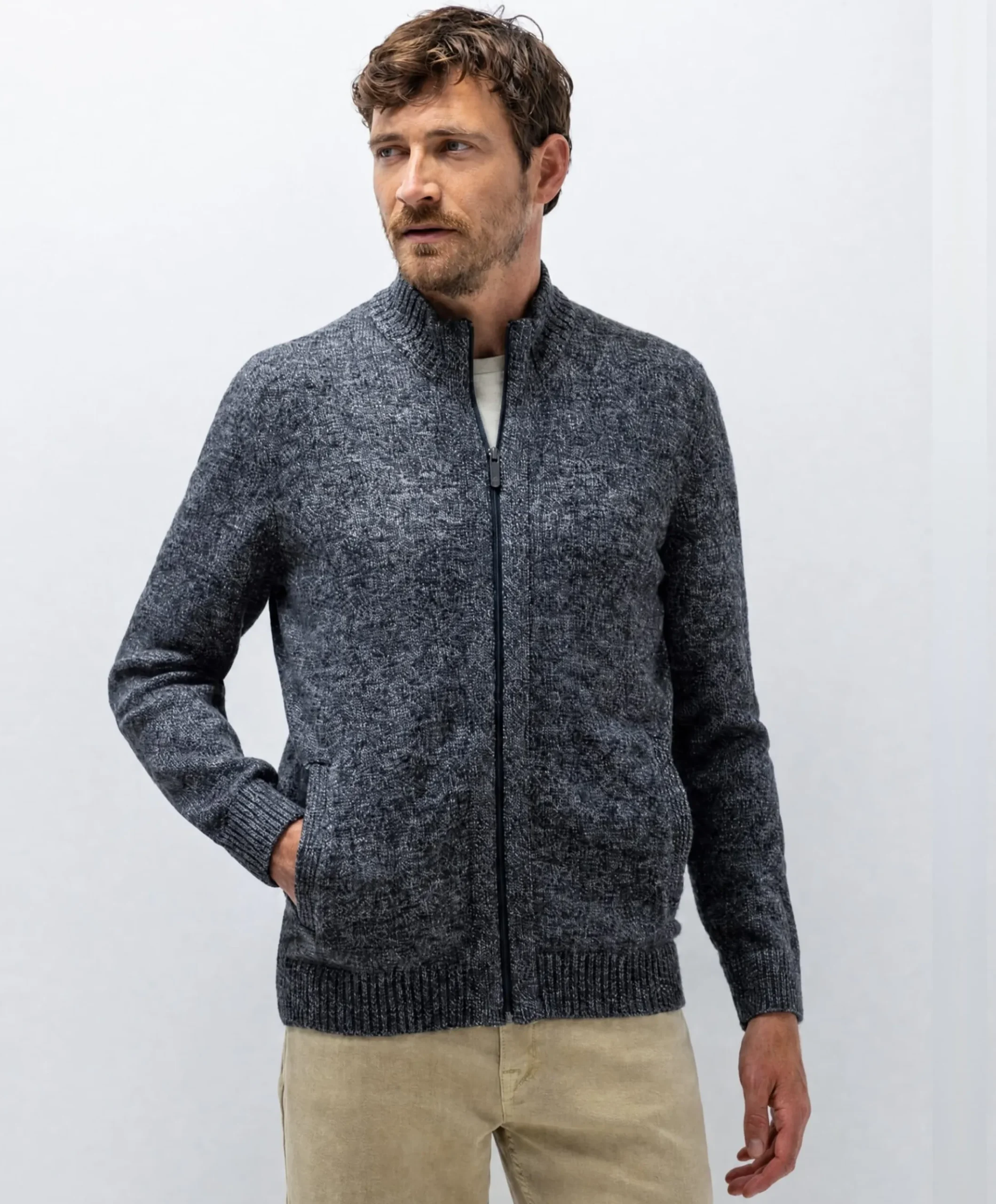 Heren vest grijs