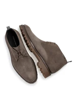 heren veterboots beige
