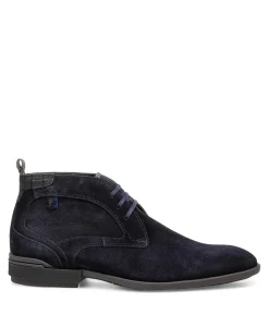 heren veterboots blauw
