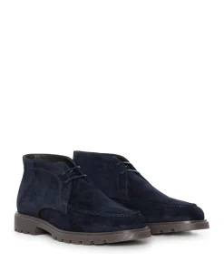 heren veterboots blauw