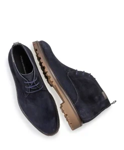 heren veterboots blauw