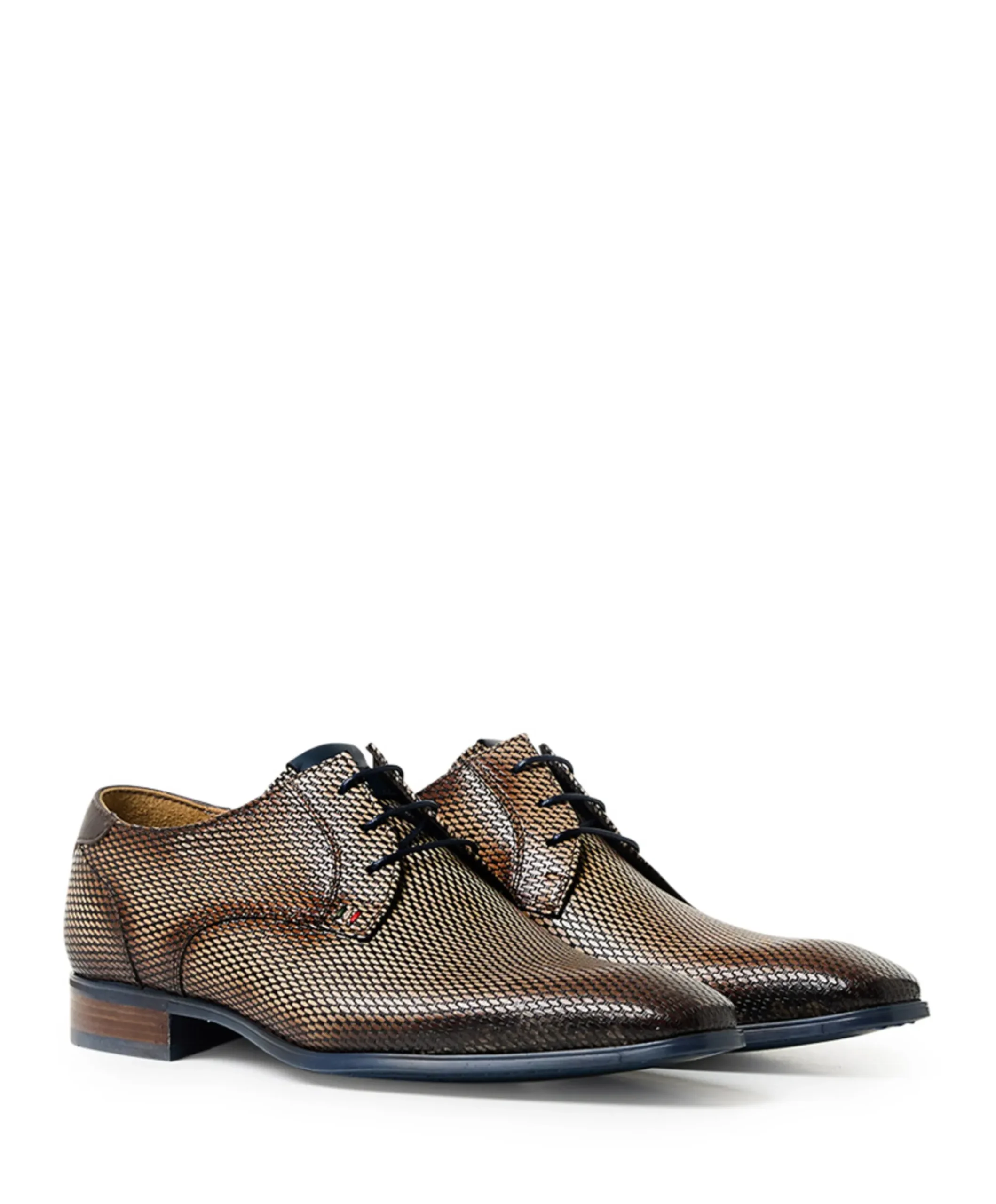 Heren veterschoenen beige