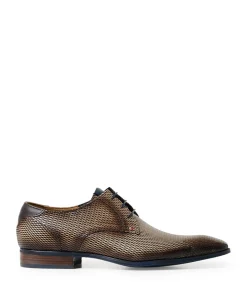 Heren veterschoenen beige
