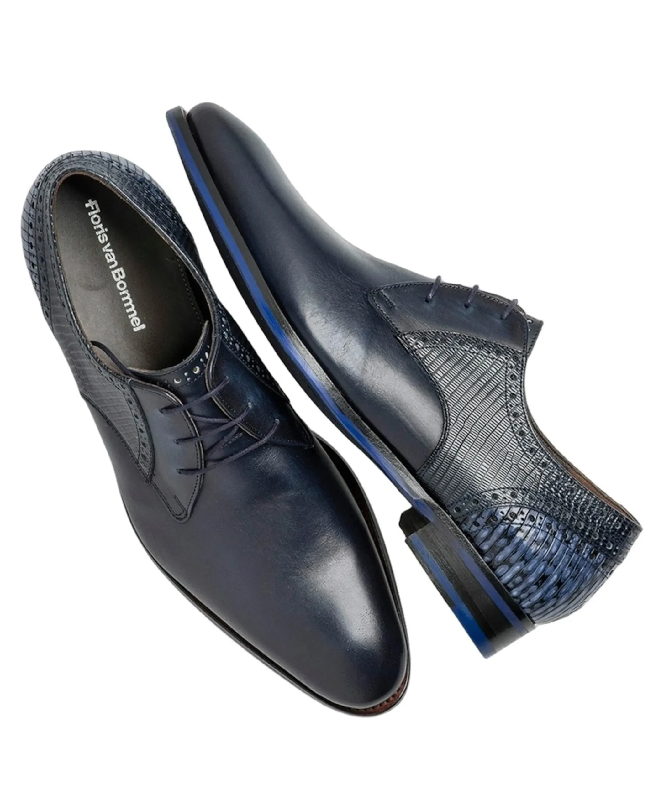 heren veterschoenen blauw