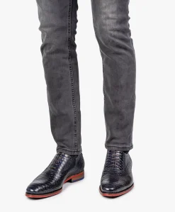 heren veterschoenen blauw