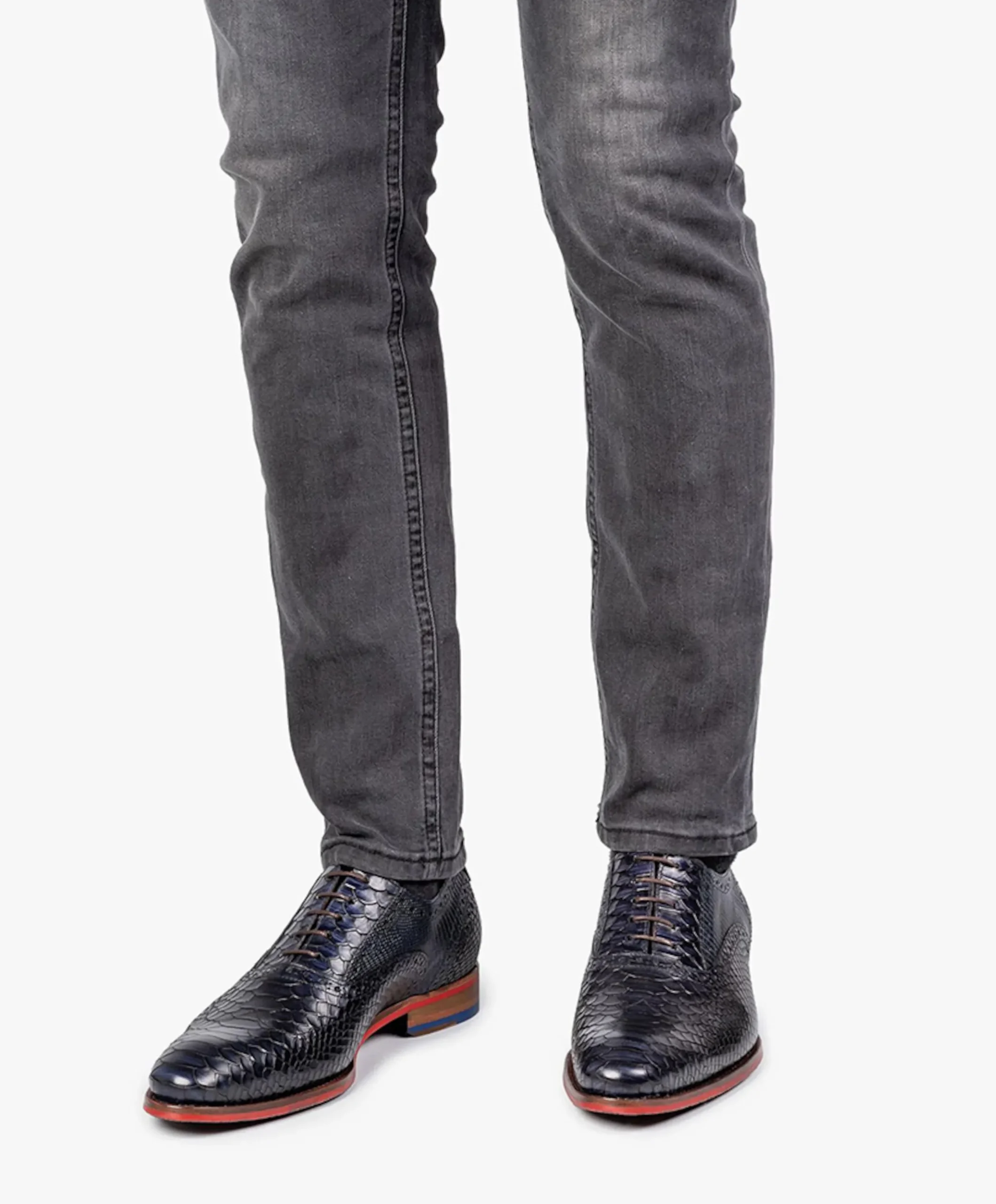 heren veterschoenen blauw