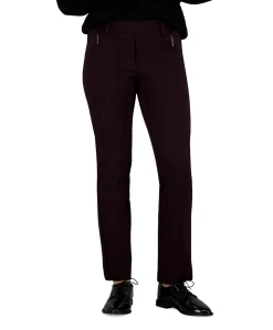 Hose Pull On Slim dames broek bordeaux