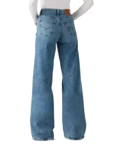728 HR wide leg dames jeans blauw