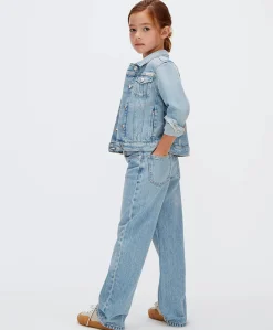 HR WIDE LEG DANTE WASH meisjes jeans blauw