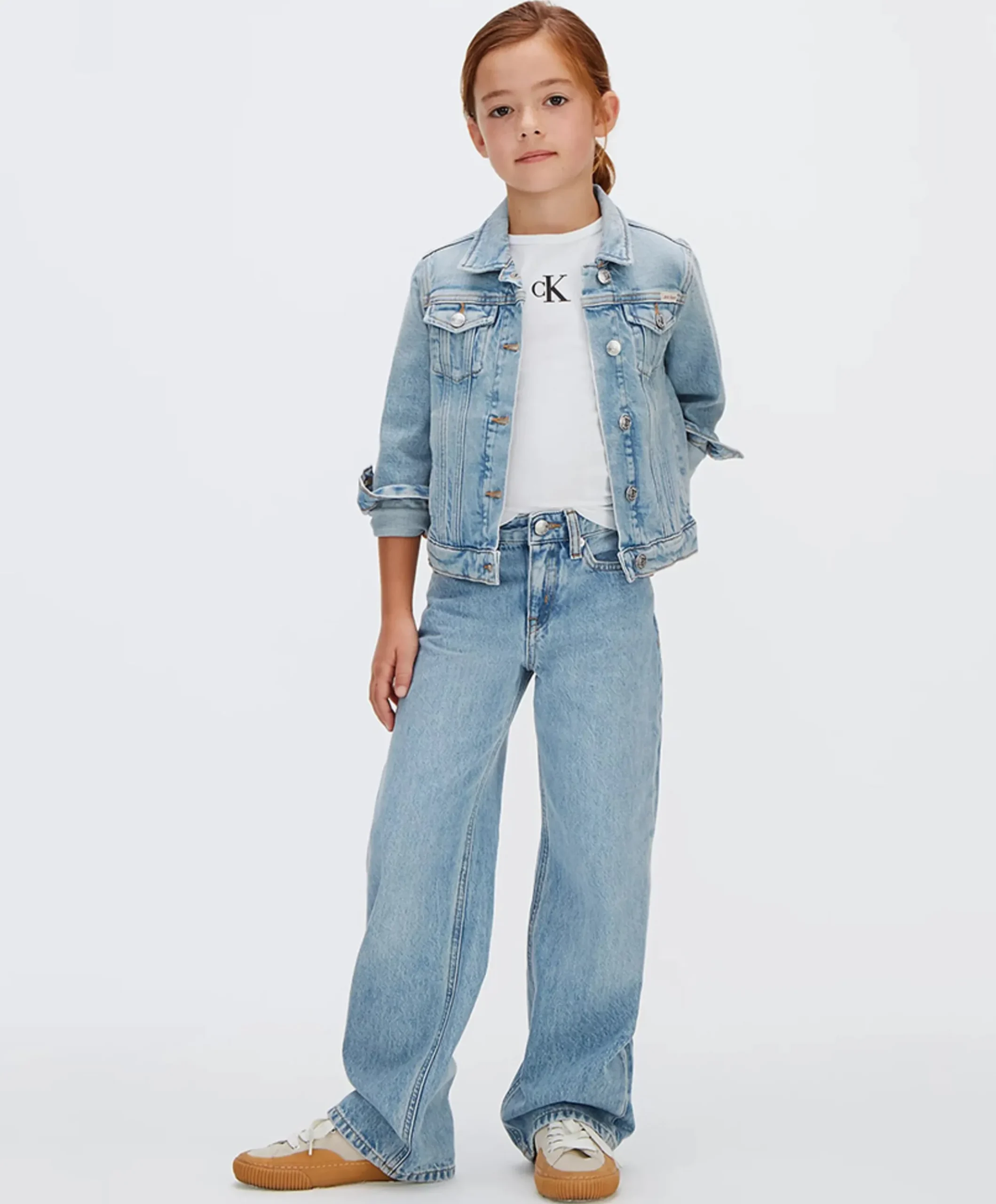 HR WIDE LEG DANTE WASH meisjes jeans blauw