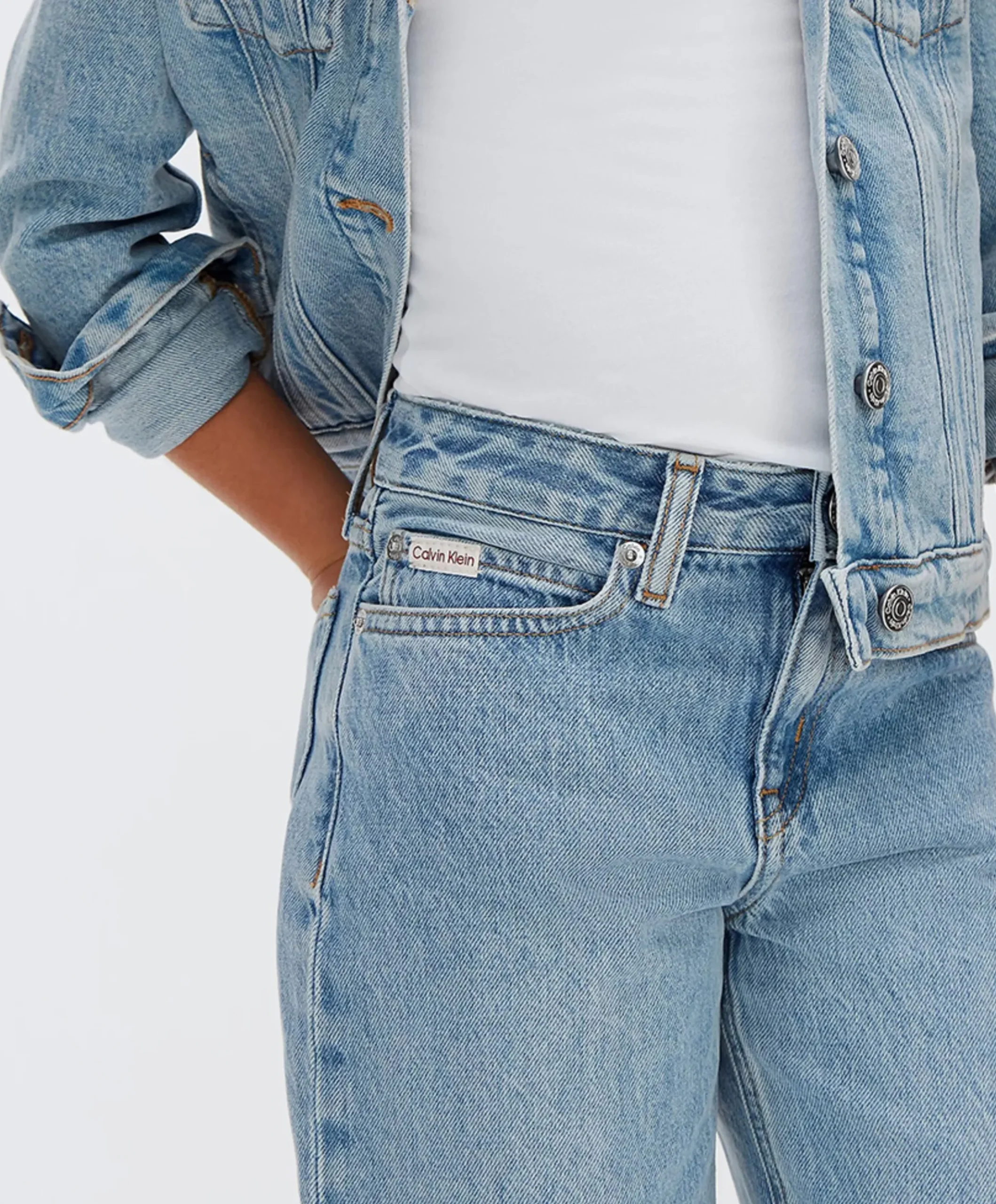HR WIDE LEG DANTE WASH meisjes jeans blauw