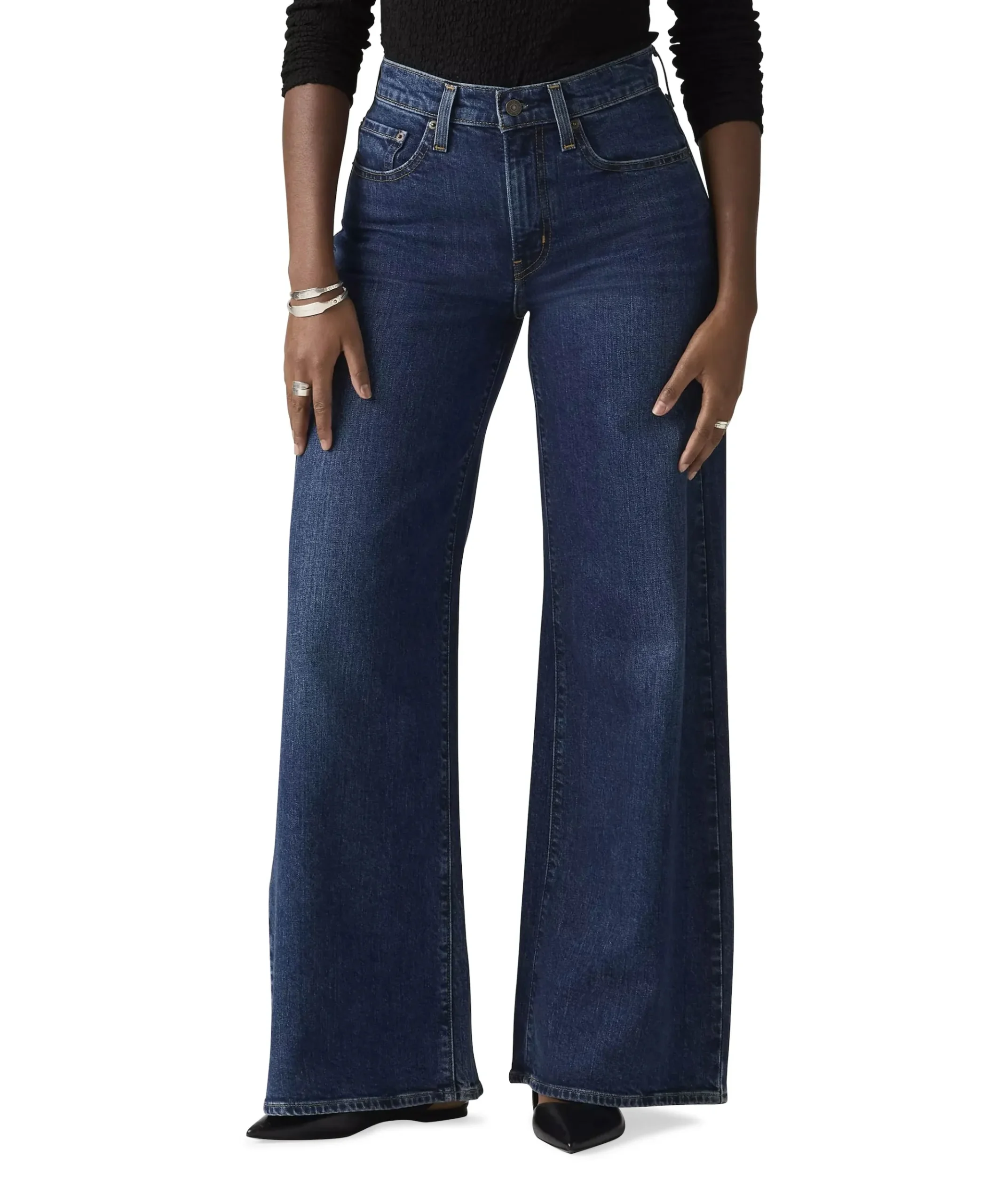 728 HR WIDE LEG WOODSTOCK WIDE LEG dames jeans blauw