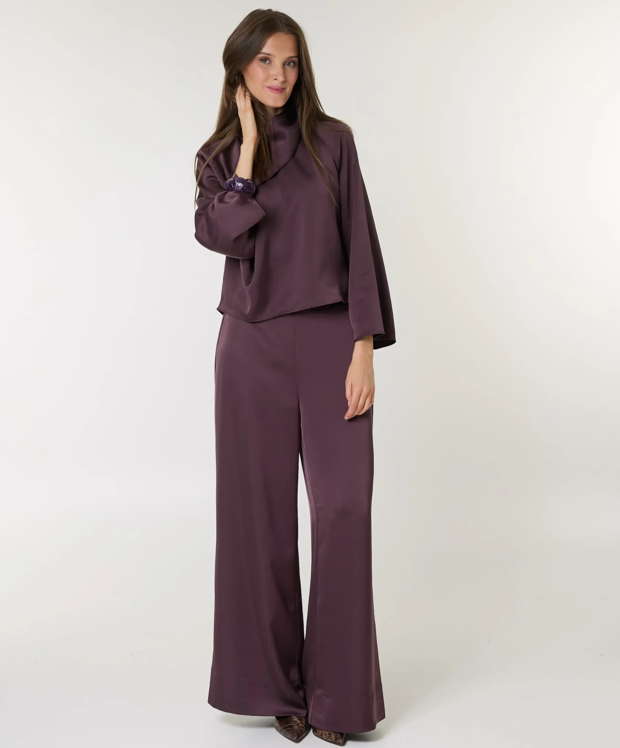 Jacinda dames broek paars