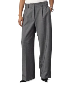 JackyCC Pleat dames broek grijs
