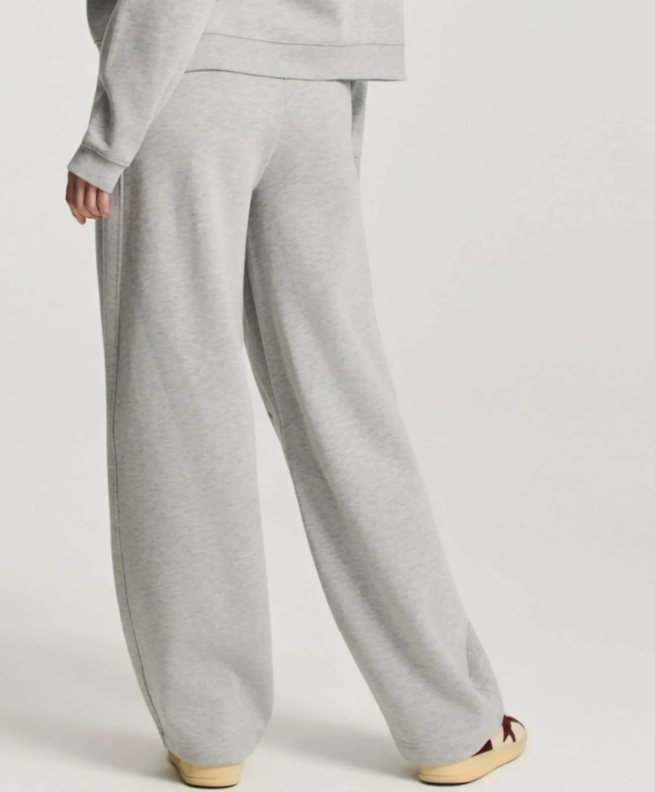 Jayden Wide Leg Jogger dames trainingsbroek grijs