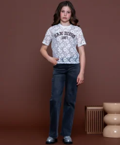Jeans jogg meisjes jeans grijs