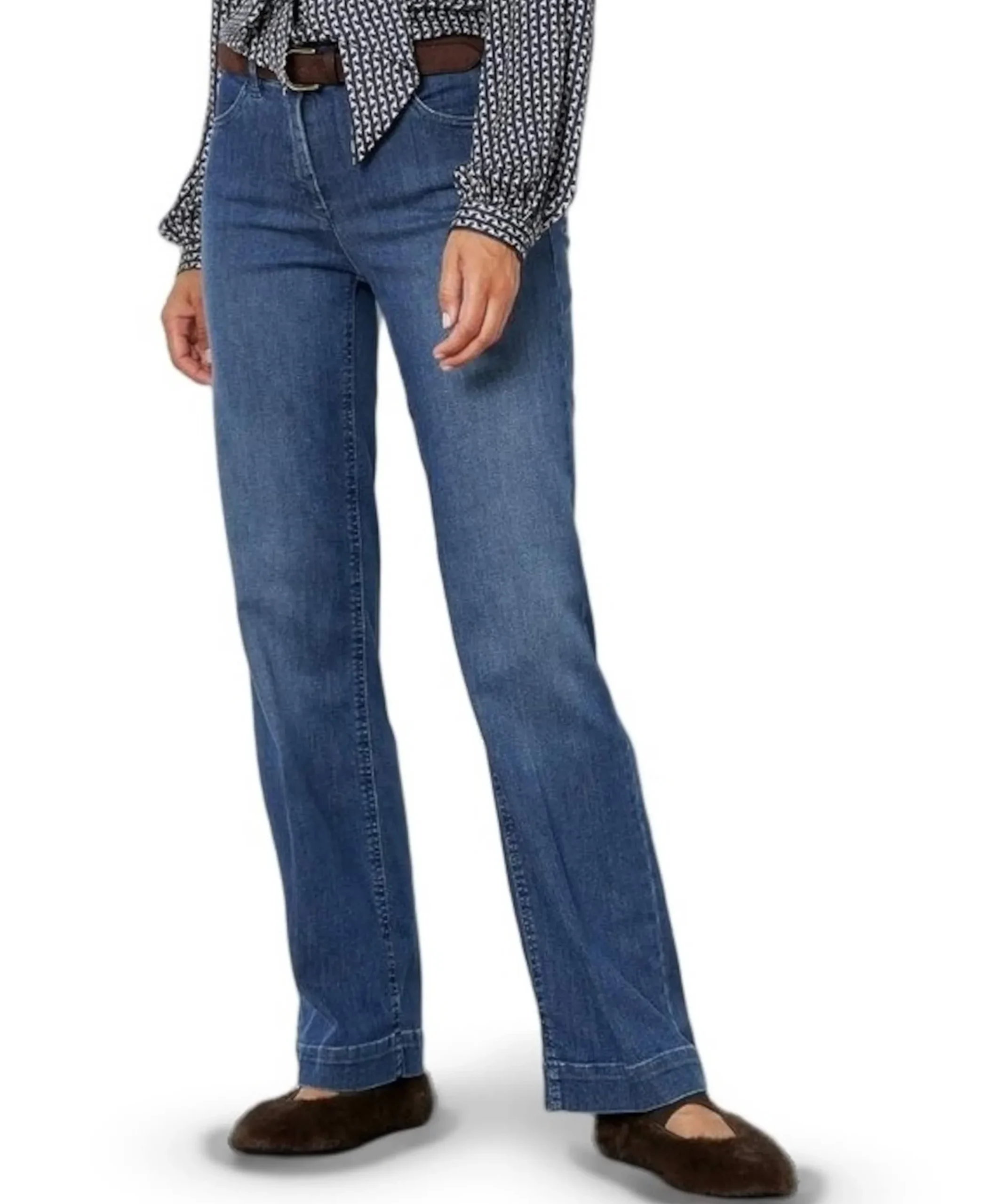 Jenny Wide dames jeans blauw