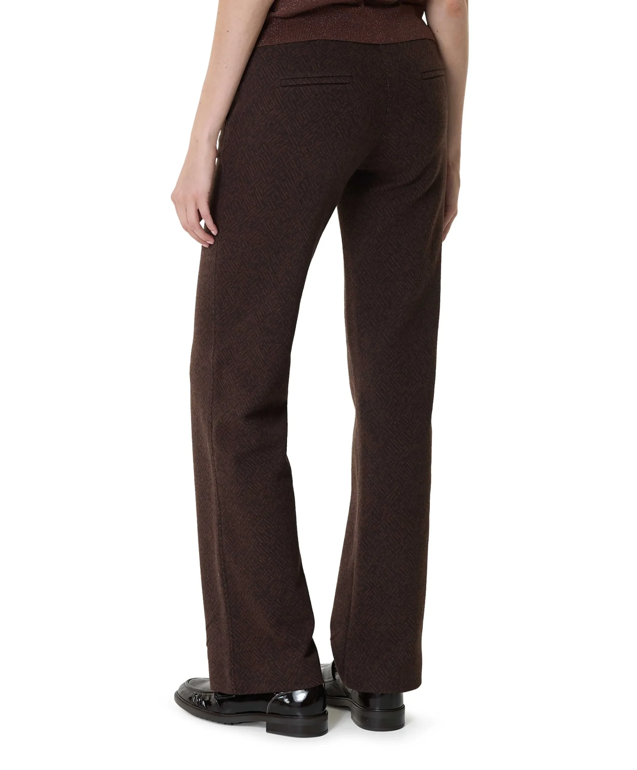 Jenny Wide Leg dames broek bruin