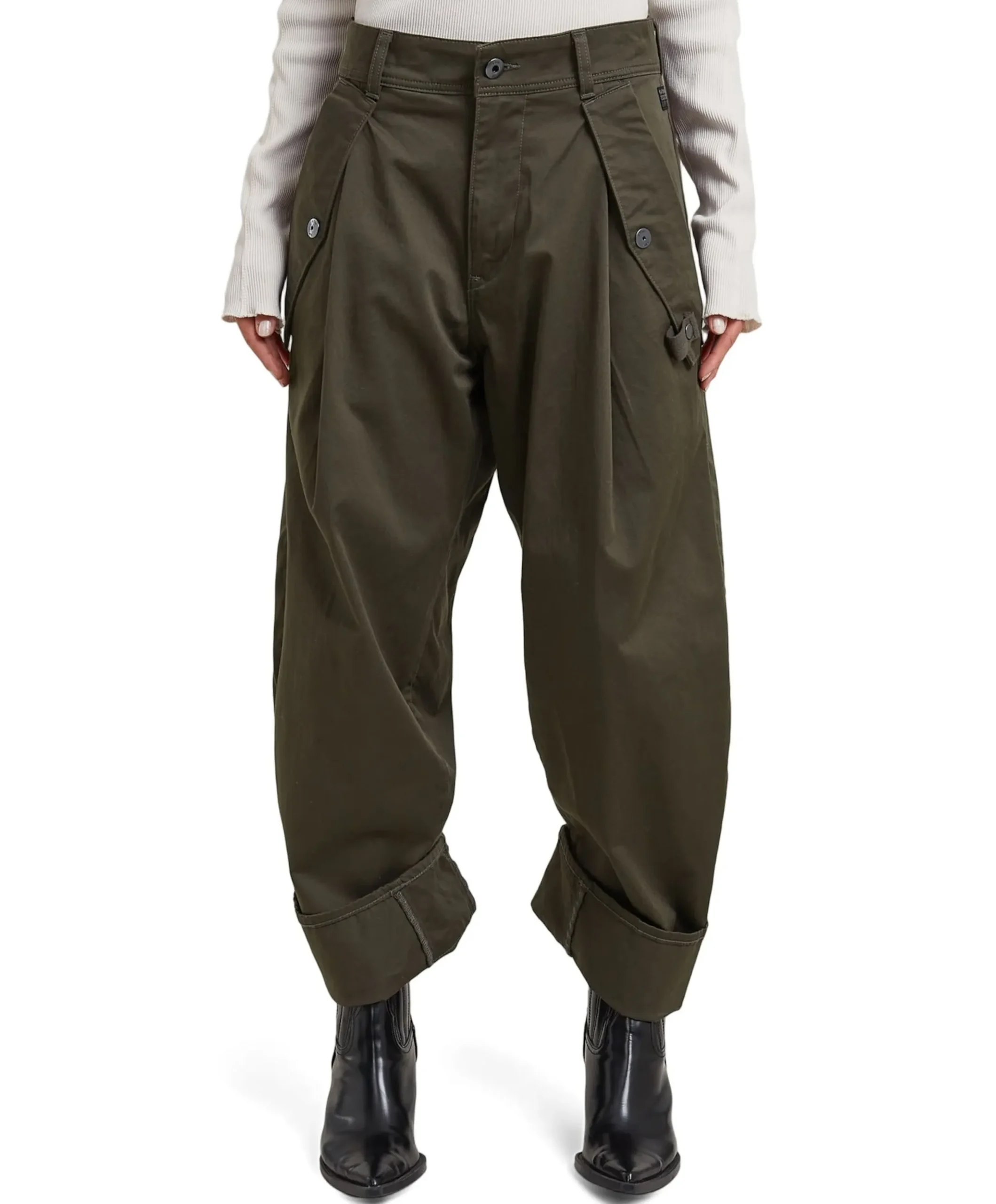 Jett 3D Boyfriend Cargo wmn dames broek groen