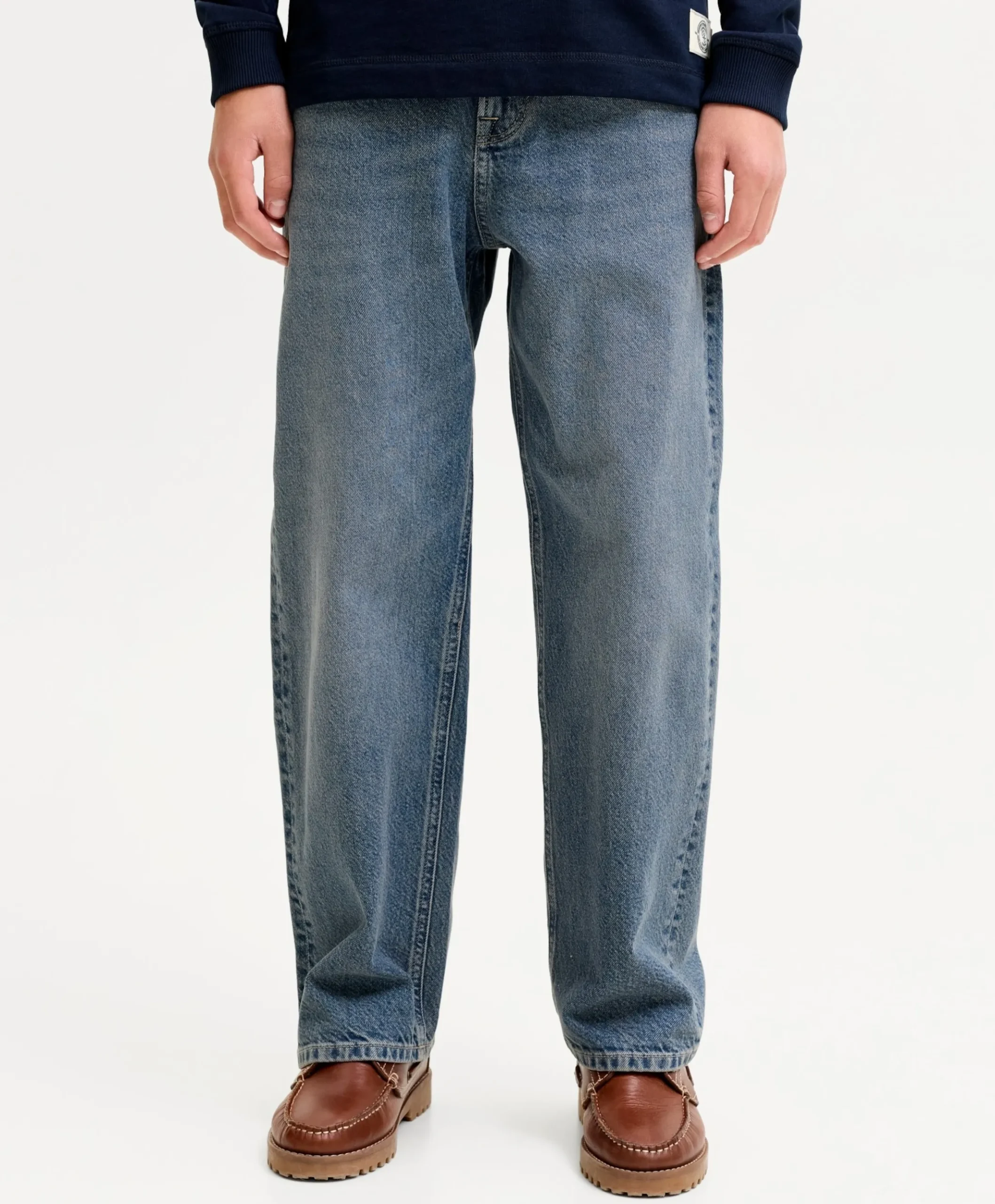 JJIALEX JJORIGINAL SQ 032 SN JNR jongens jeans blauw