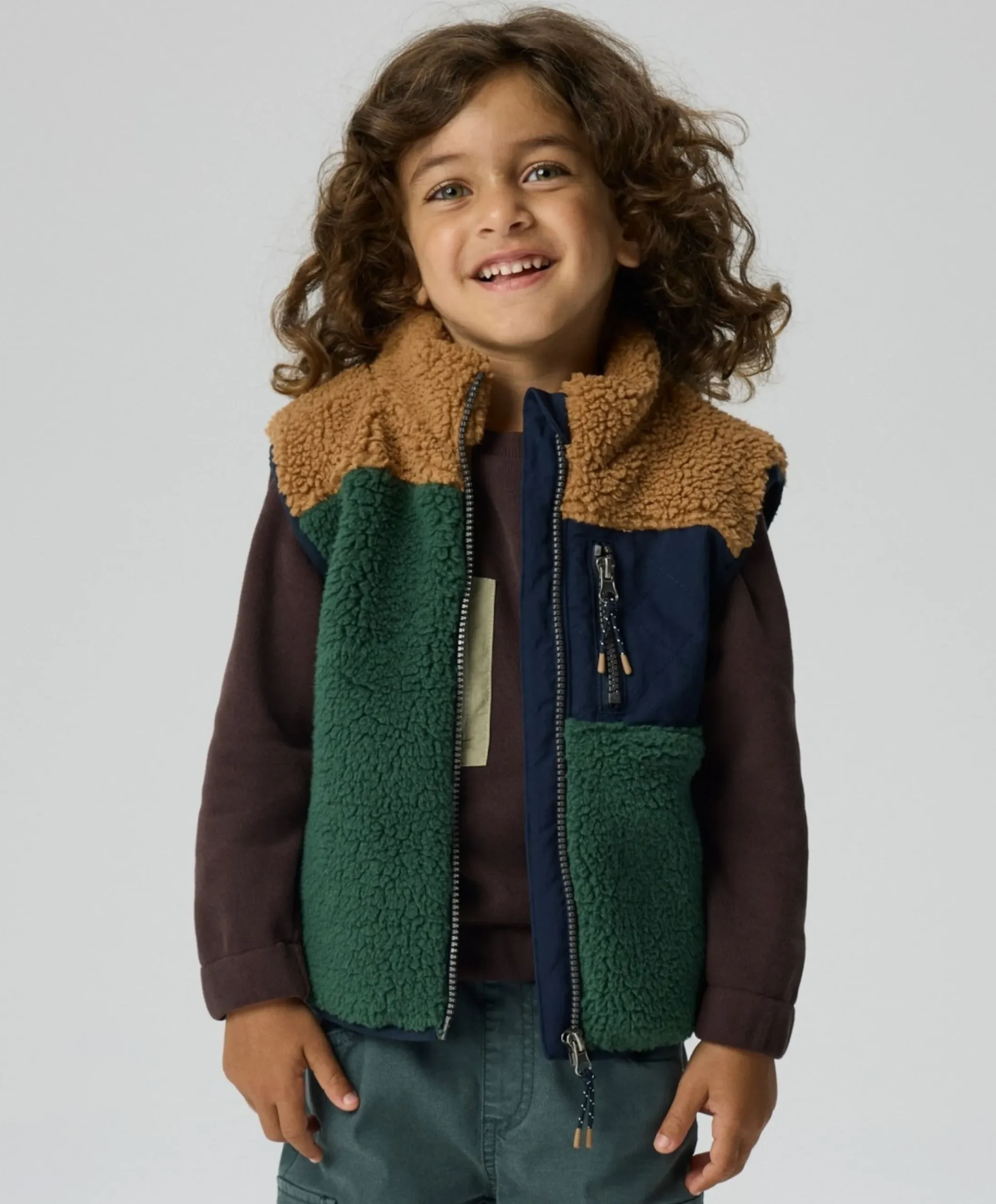 Jongens bodywarmer groen