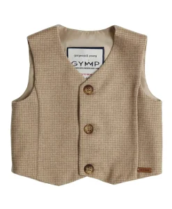Jongens gilet beige