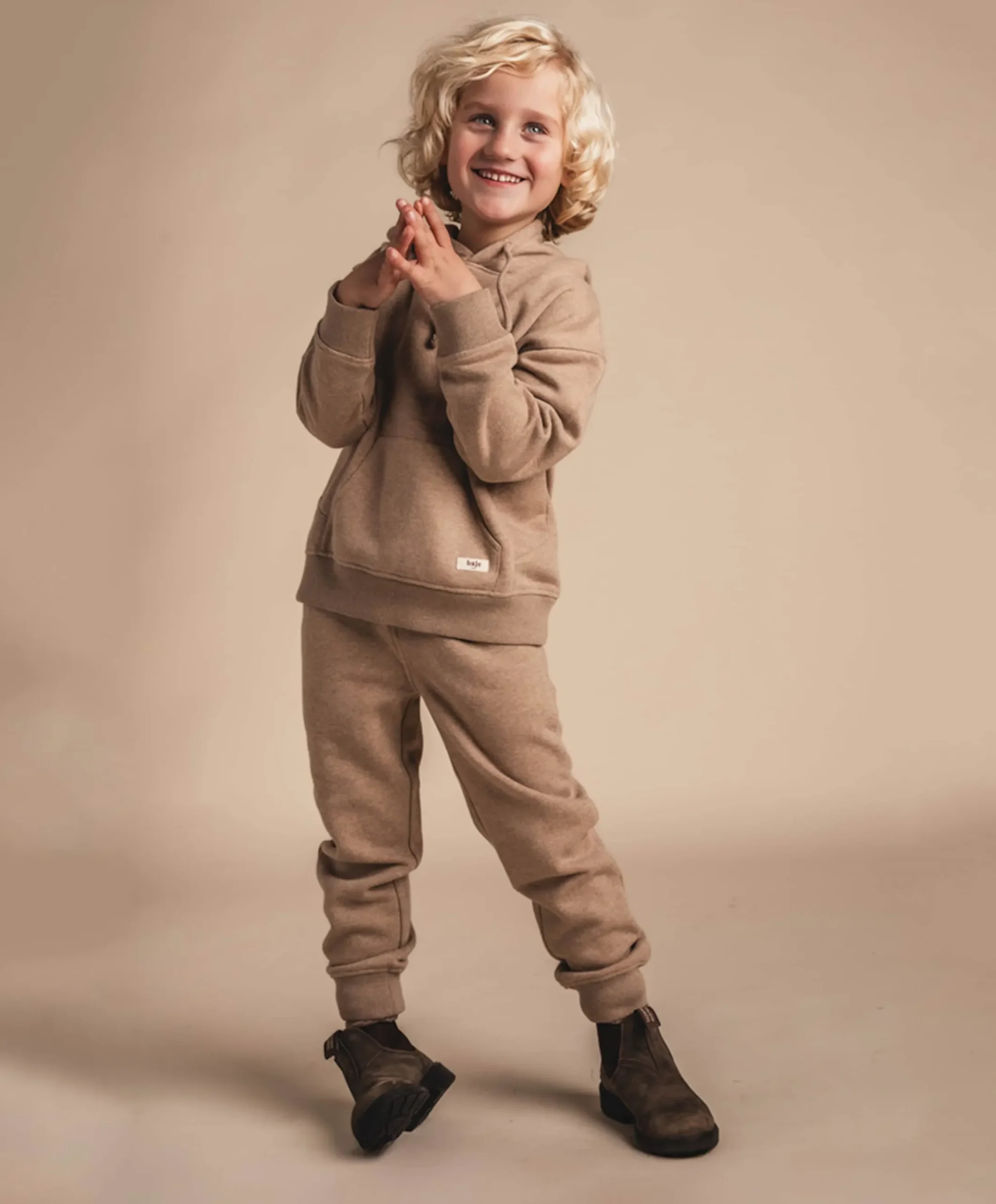 Jongens hoodie beige