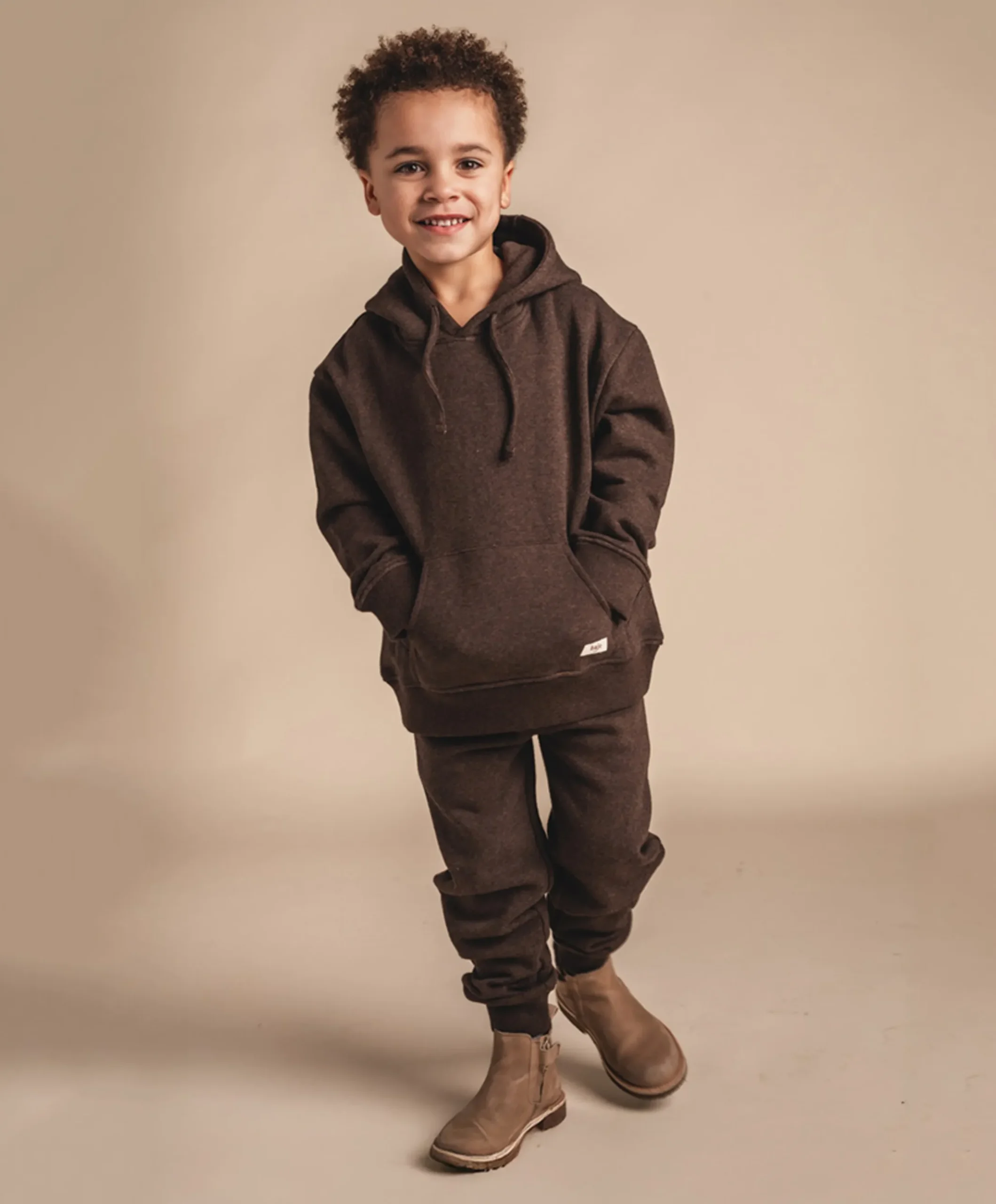 Jongens hoodie bruin