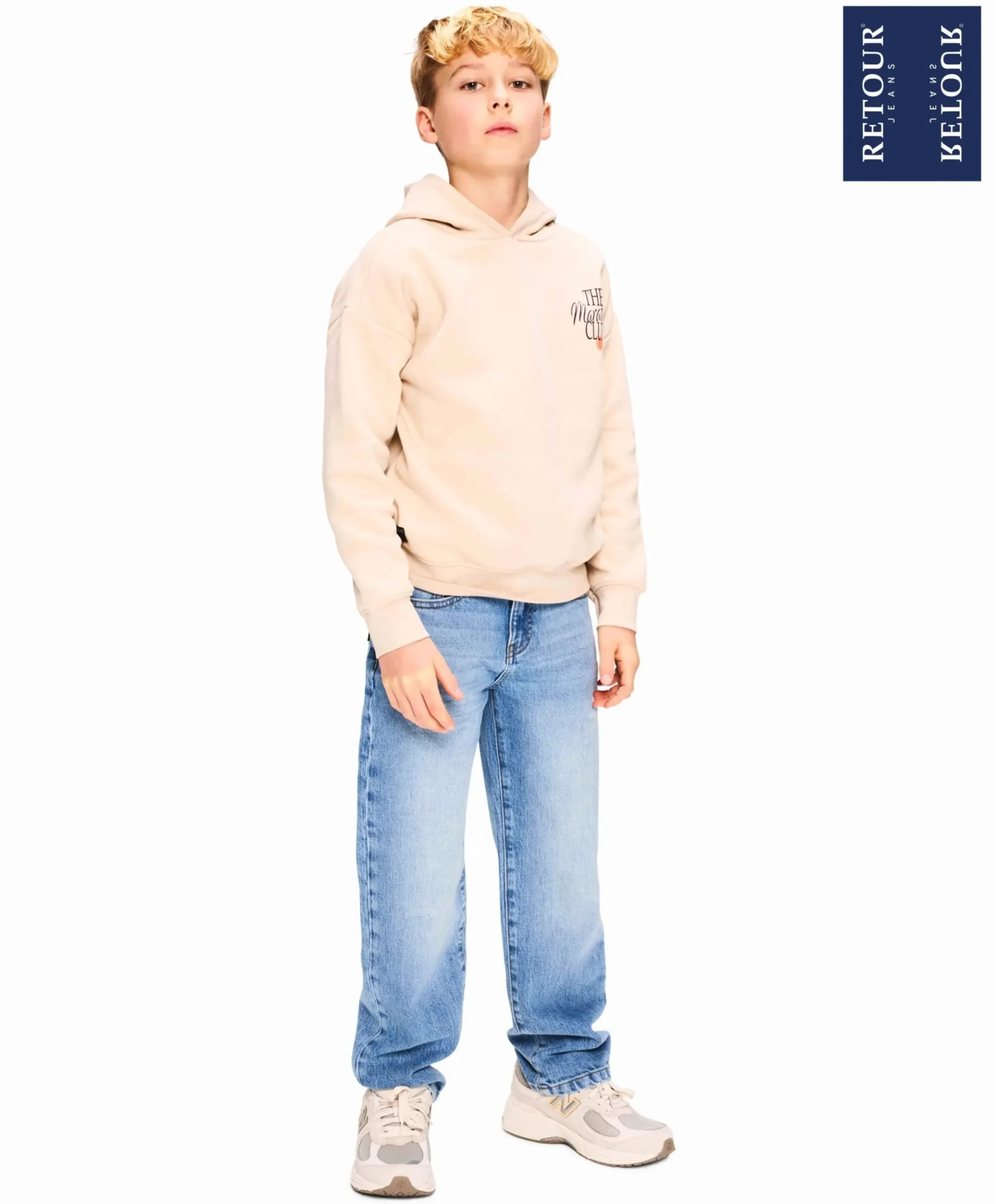 Jongens hoodie ecru