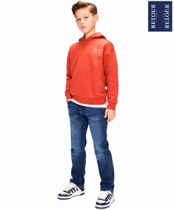 Jongens hoodie oranje