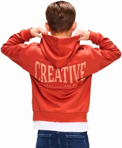 Jongens hoodie oranje