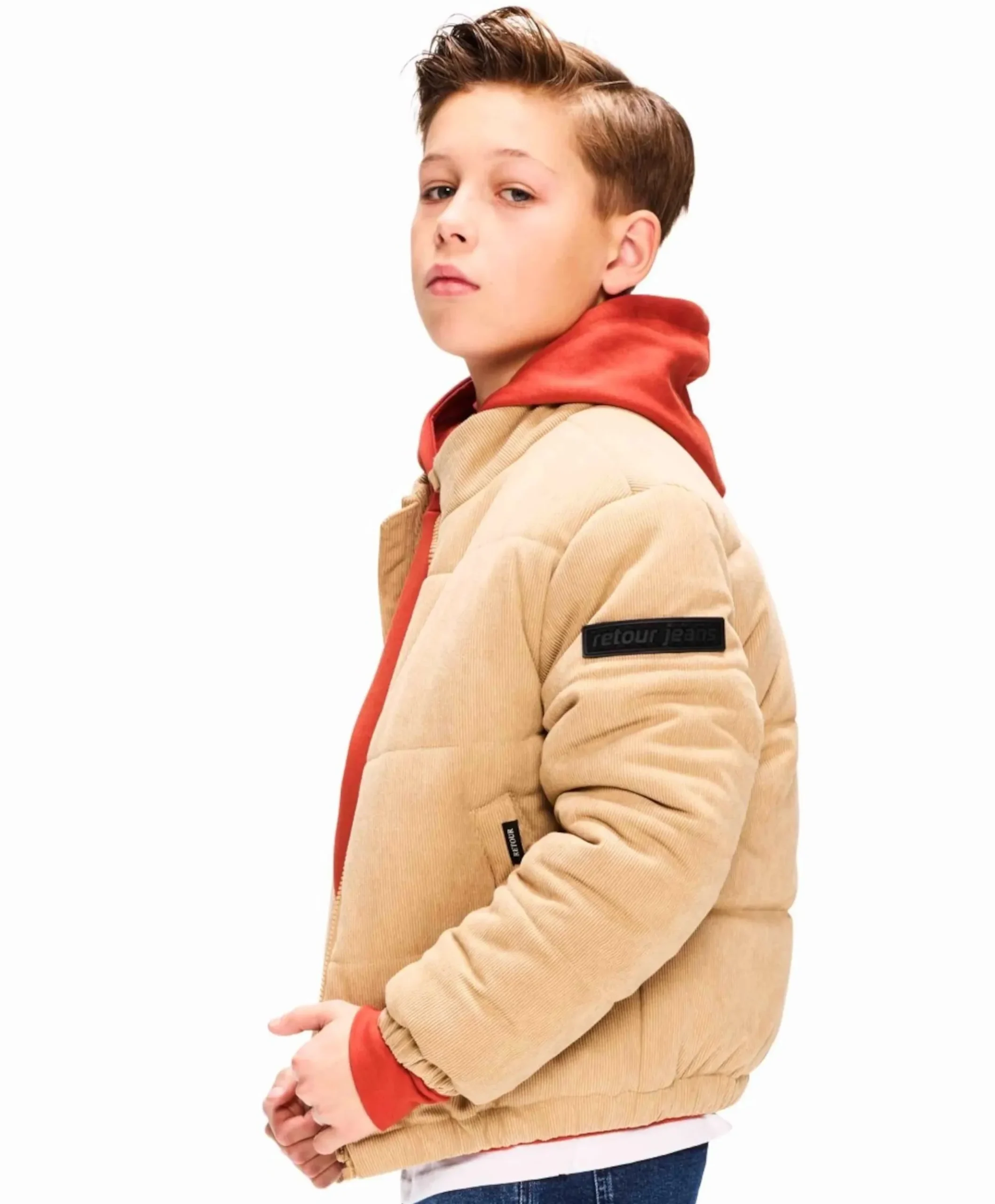 Jongens jas beige