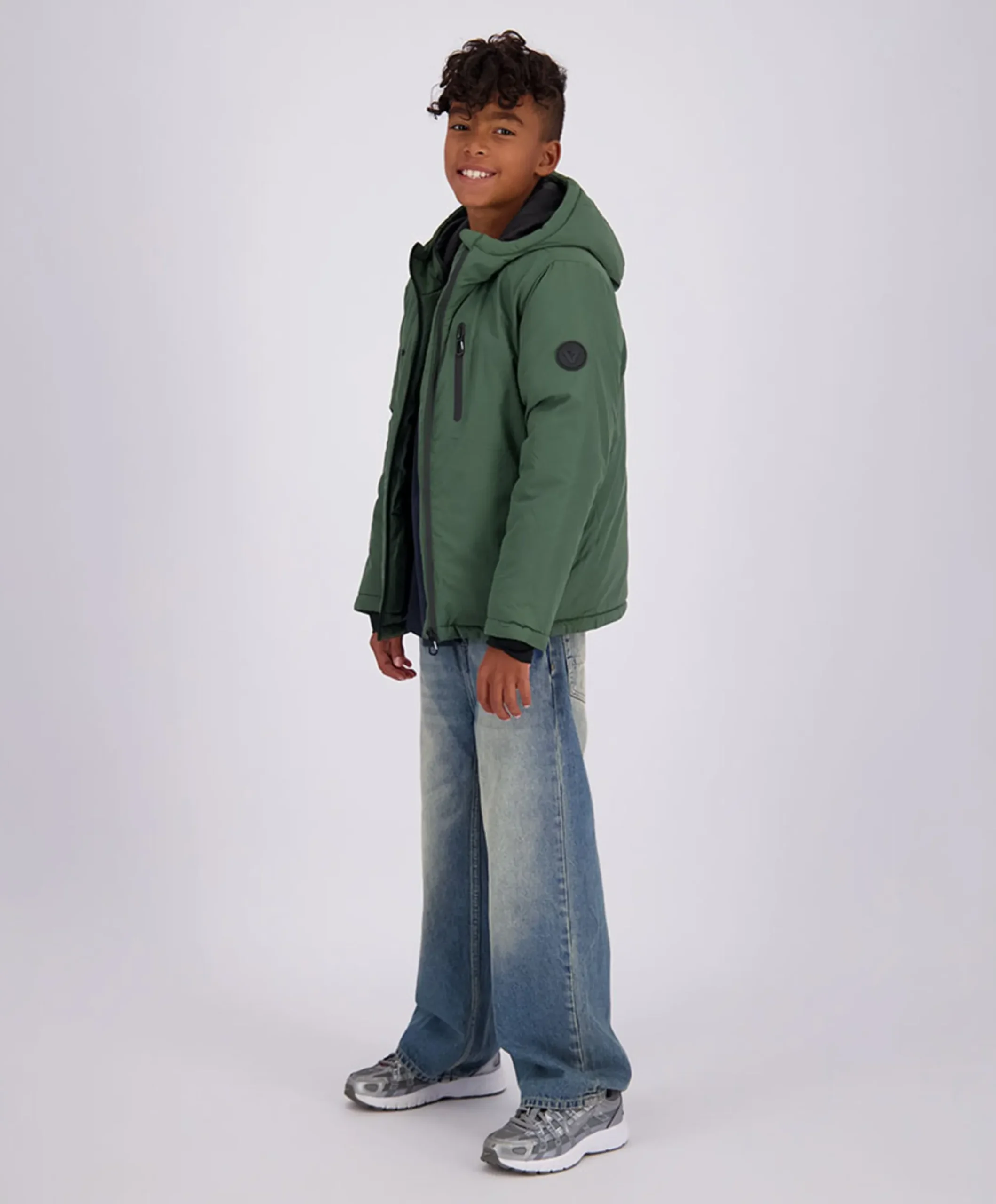 Jongens jas groen