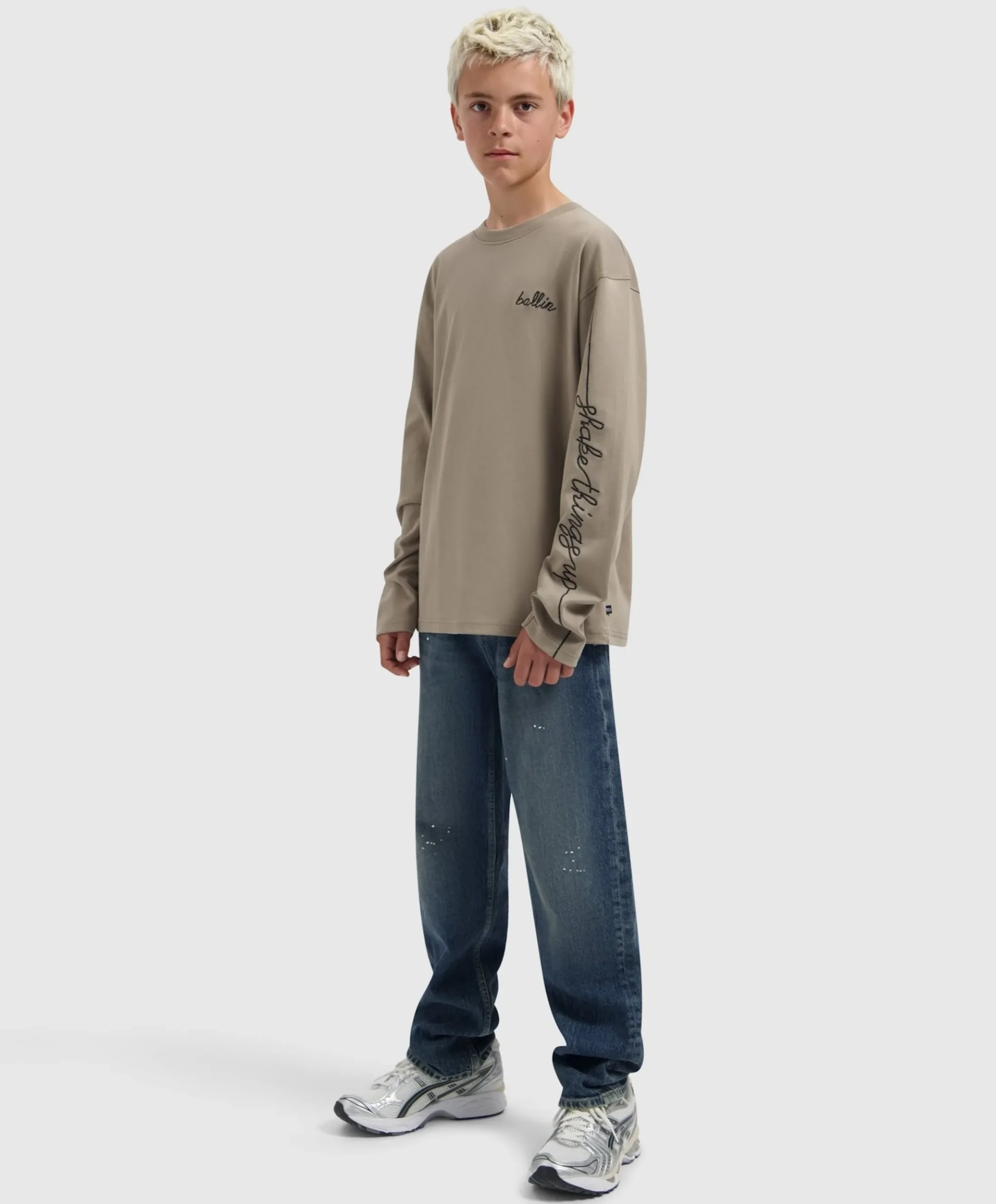 Jongens longsleeve beige