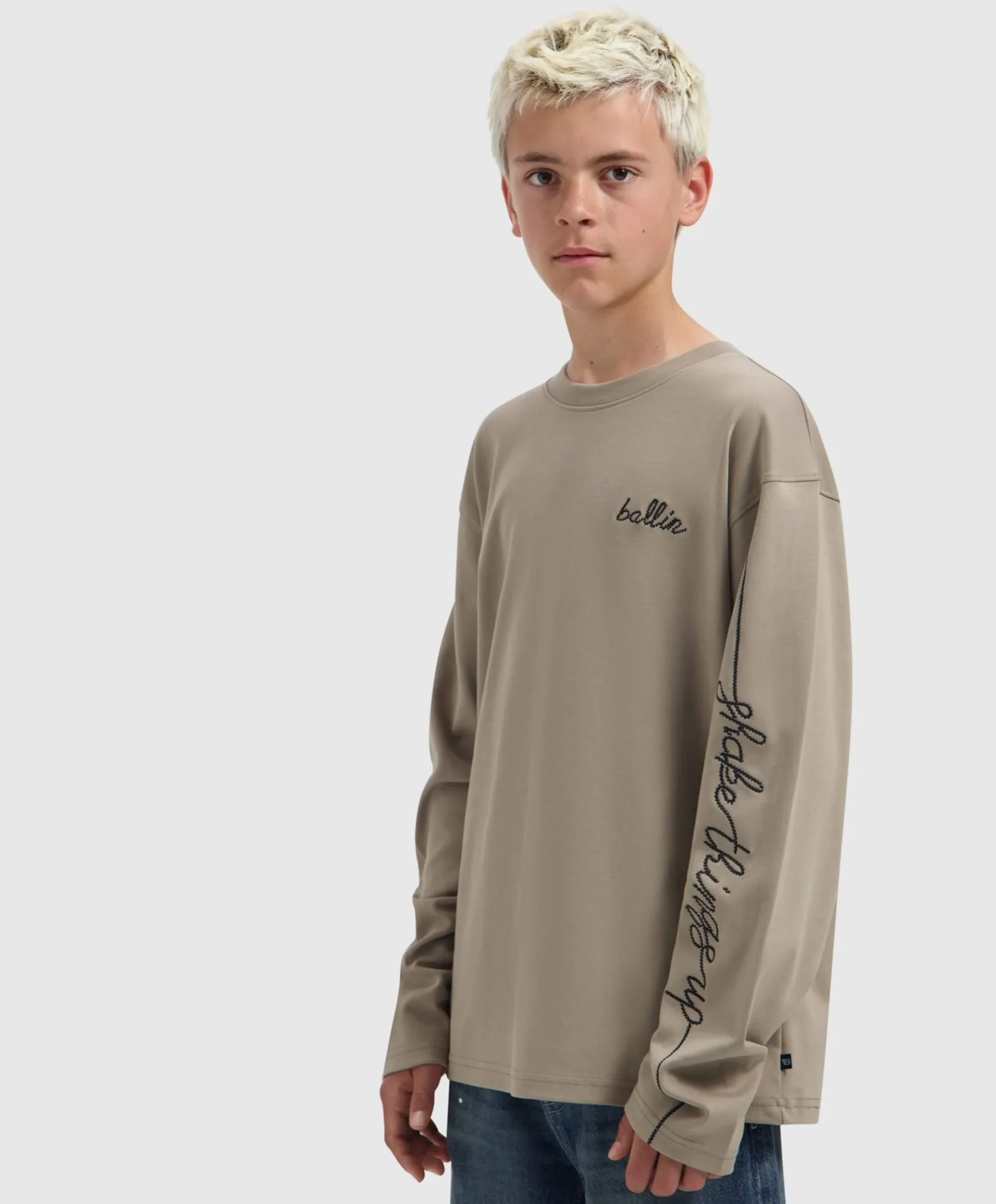 Jongens longsleeve beige