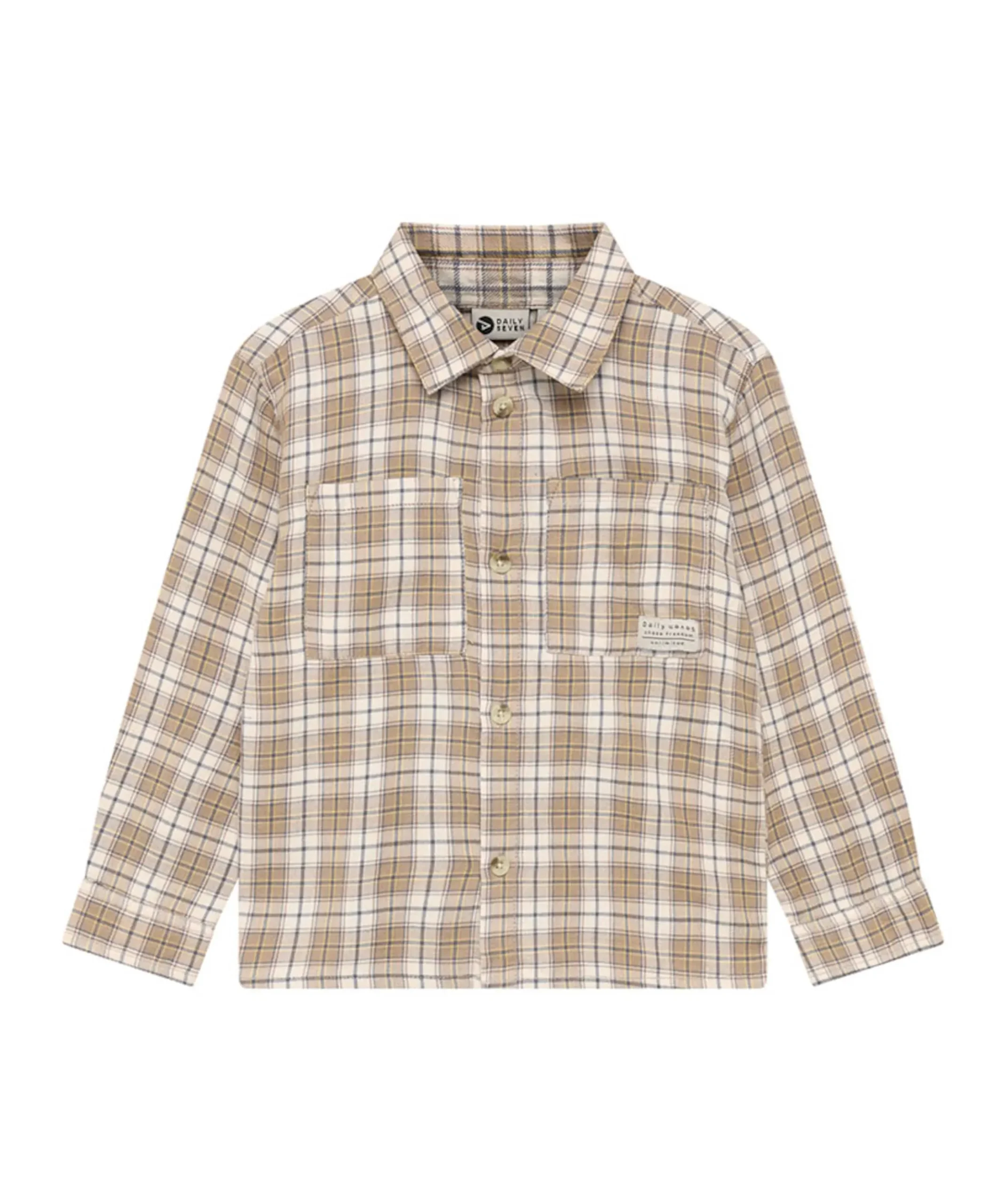 Jongens overhemd lange mouw beige