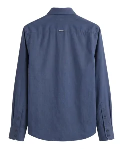 Jongens overhemd lange mouw blauw