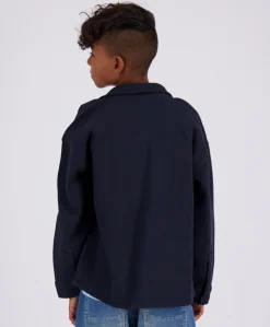 Jongens overhemd lange mouw blauw