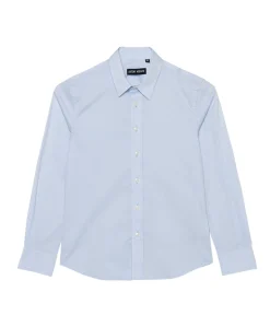 Jongens overhemd lange mouw blauw