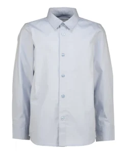 Jongens overhemd lange mouw blauw