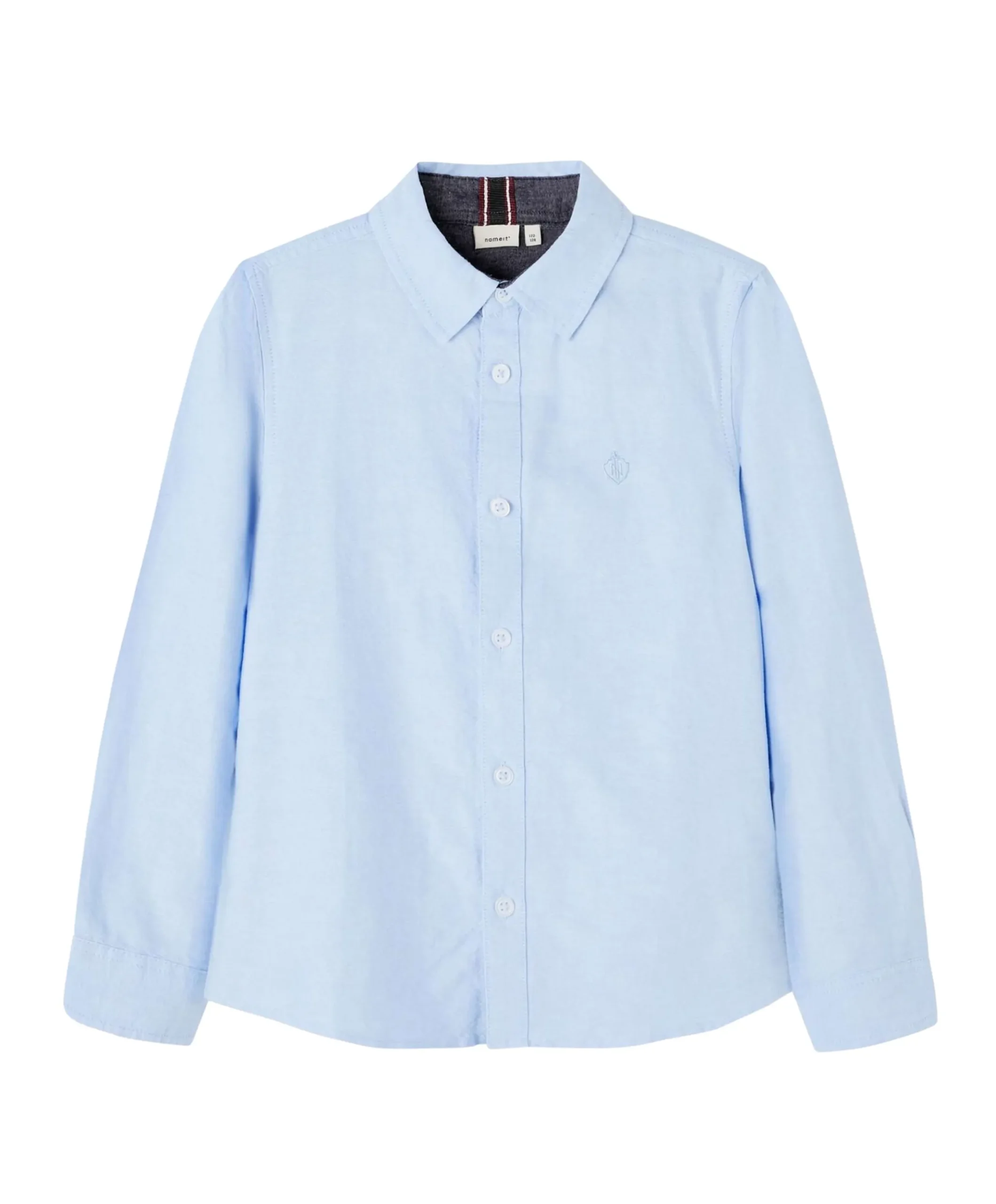 Jongens overhemd lange mouw blauw
