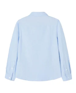 Jongens overhemd lange mouw blauw