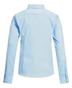 Jongens overhemd lange mouw blauw