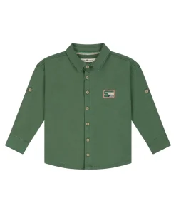 Jongens overhemd lange mouw groen