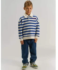 Jongens polo blauw