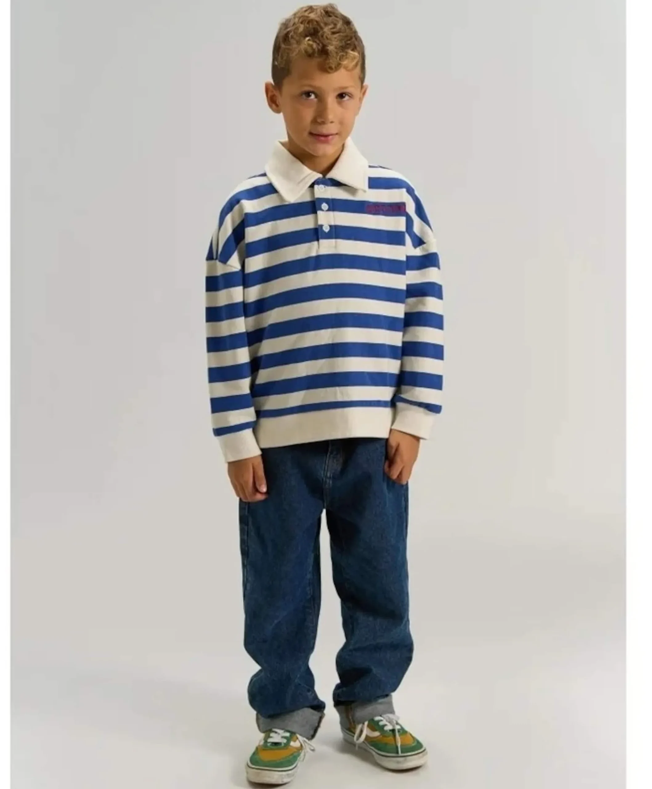 Jongens polo blauw