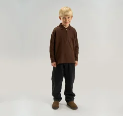 Jongens polo bruin