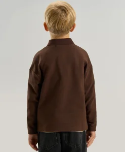 Jongens polo bruin