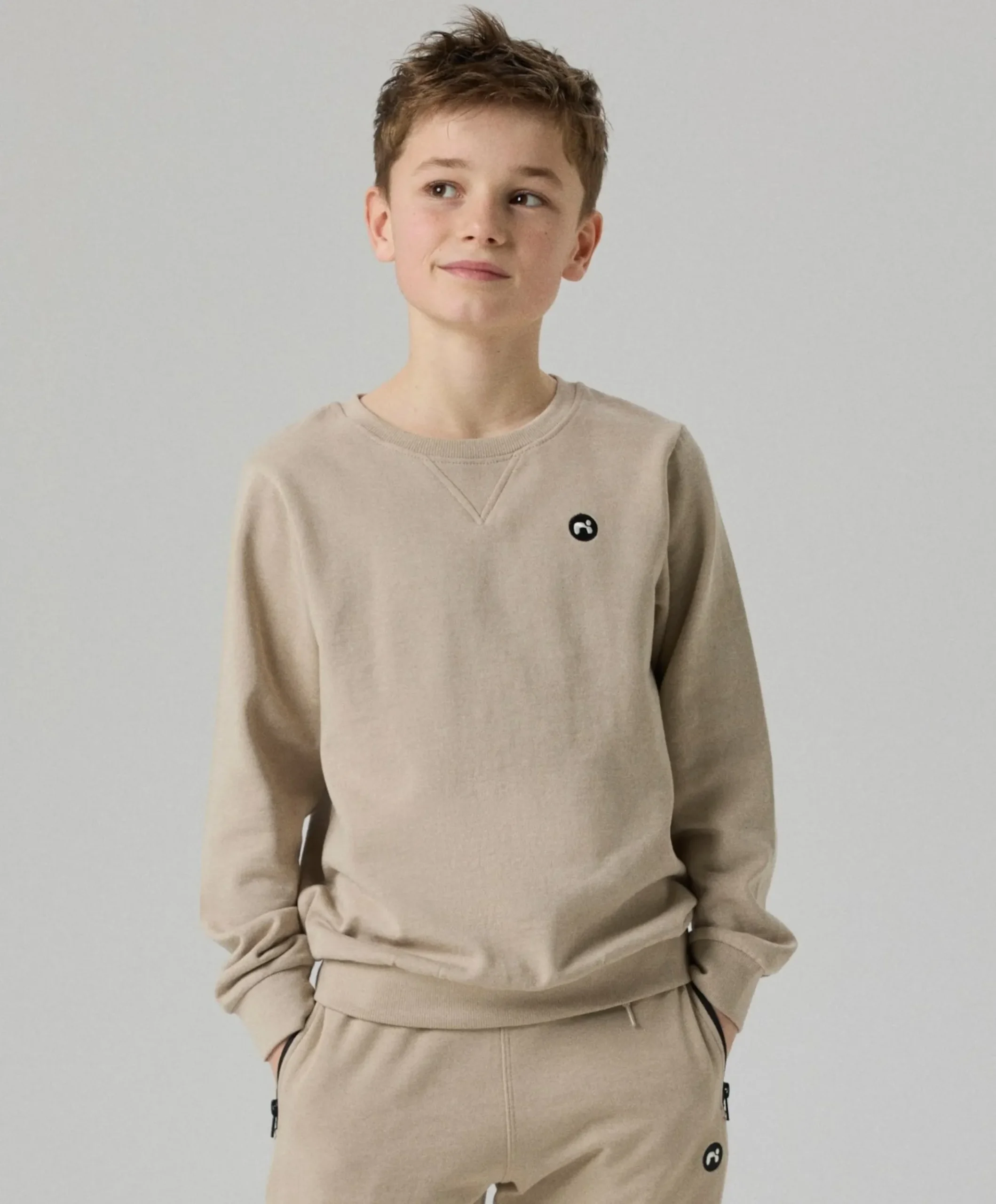 Jongens sweater beige